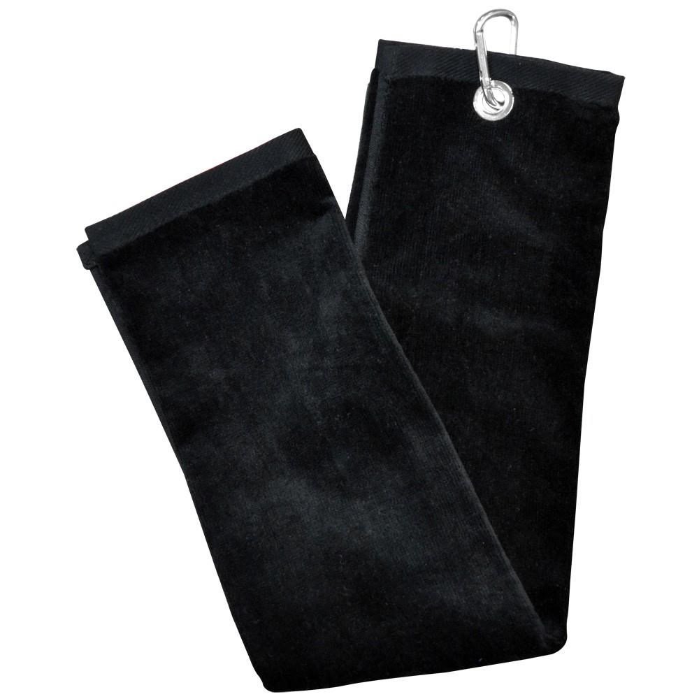 Longridge Luxury Three Fold Golf Handtuch, schwarz