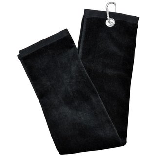 Longridge Luxury Three Fold Golf Handtuch, schwarz