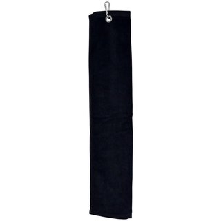 Longridge Luxury Three Fold Golf Handtuch, schwarz
