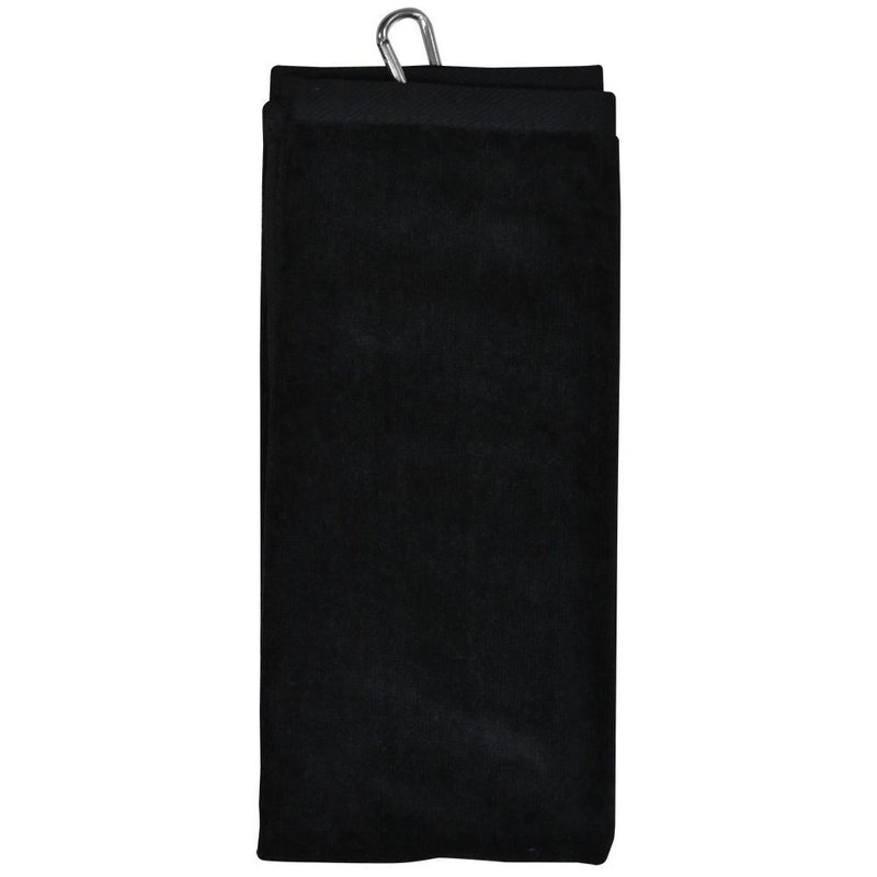 Longridge Luxury Three Fold Golf Handtuch, schwarz