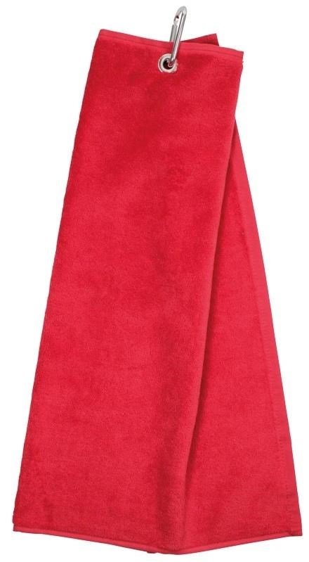 Longridge Luxury Three Fold Golf Handtuch, rot