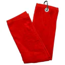 Longridge Luxury Three Fold Golf Handtuch, rot