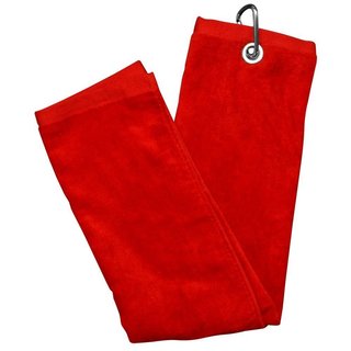 Longridge Luxury Three Fold Golf Handtuch, rot