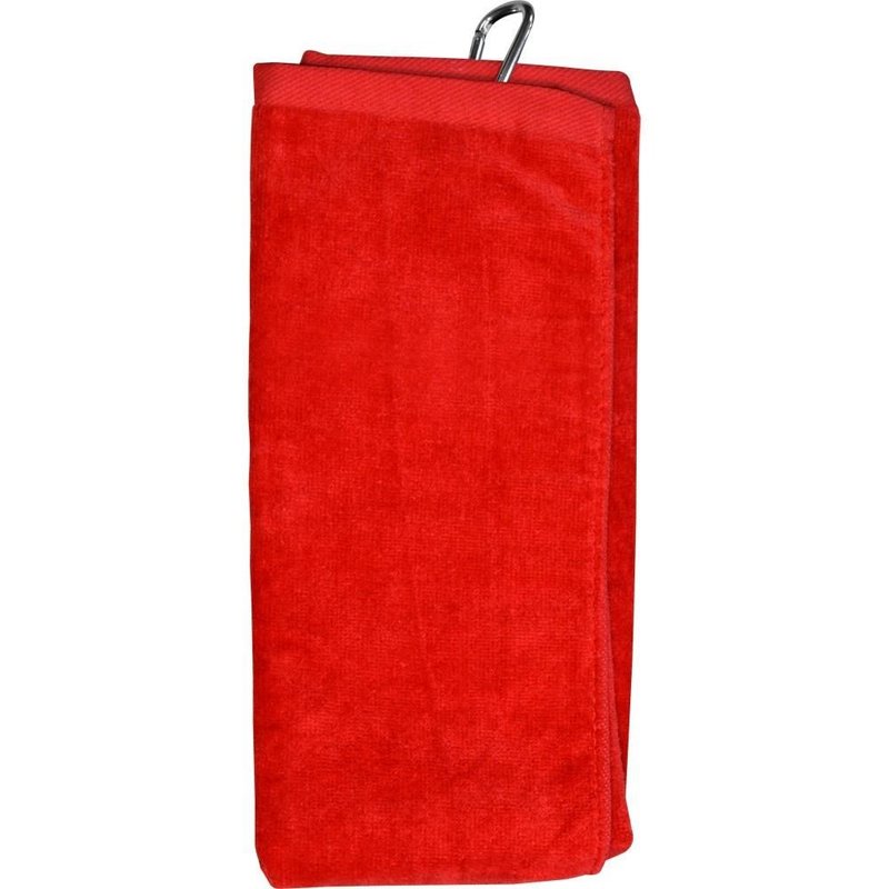 Longridge Luxury Three Fold Golf Handtuch, rot