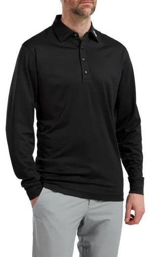 FootJoy Thermolite Herren Langarm-Polo, schwarz