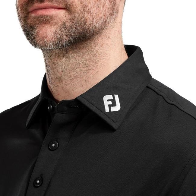 FootJoy Thermolite Herren Langarm-Polo, schwarz