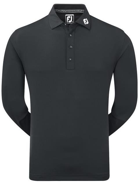FootJoy Thermolite Herren Langarm-Polo, schwarz