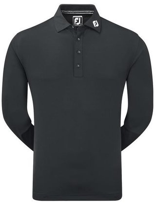 FootJoy Thermolite Herren Langarm-Polo, schwarz