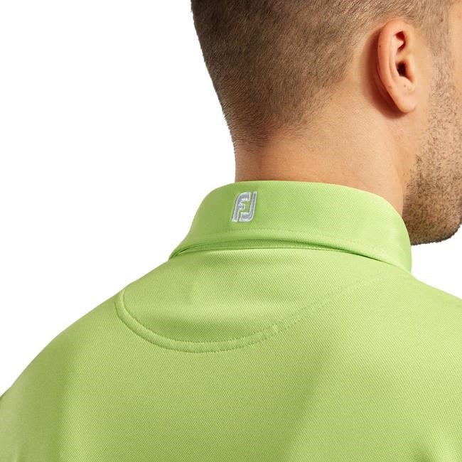 FootJoy Stretch Pique Solid Athletic Fit Herren Poloshirt, limette