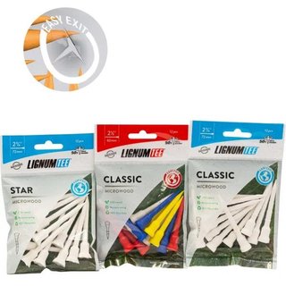 Lignum Tee Plastiktees 82mm, 12Stk., weiss