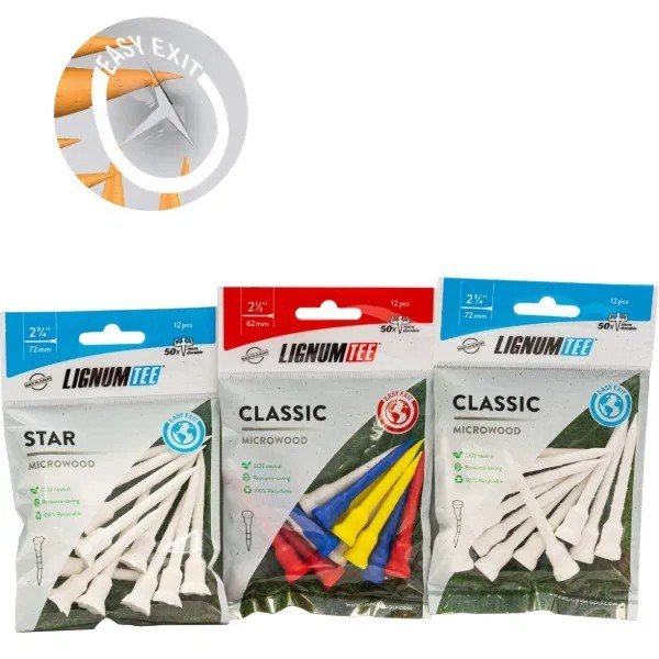 Lignum Tee Plastiktees 72mm, 12Stk., orange