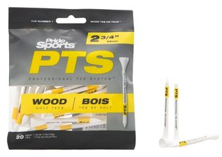 Pride Professional Tee System Prolength Yellow Holztees 69mm (2 3/4"), 20 Stück
