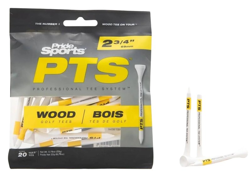 Pride Professional Tee System Prolength Yellow Holztees 69mm (2 3/4"), 20 Stück