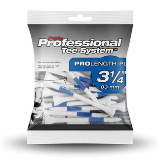 Pride Professional Tee System Prolength Plus Blaue Holz-Tees 83mm (3 1/4"), 15 Stück