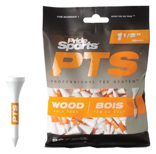 Pride Professional Tee System Prolength Mini Orange Holztees 38mm (1 1/2"), 25 Stück