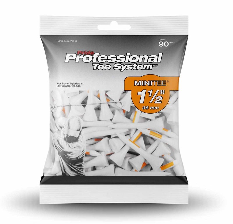 Pride Professional Tee System Prolength Mini Orange Holztees 38mm (1 1/2"), 90 Stück