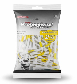 Pride Professional Tee System Prolength Yellow Holztees 69mm (2 3/4"), 100 Tees