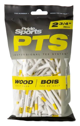 Pride Professional Tee System Prolength Yellow Holztees 69mm (2 3/4"), 100 Tees