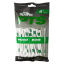 Pride Professional Tee System Prolength Max Grüne Holztees 101mm (4"), 50 Stück