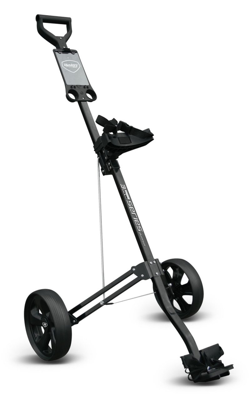Masters Golf 3 Series Aluminium 2 Wheel Trolley, schwarz