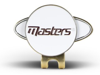 Masters Golf Cap Clip & Ball Marker, weiß/rot