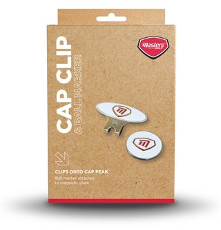 Masters Golf Cap Clip & Ball Marker, weiß/rot