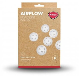 Masters Airflow XP Trainingsbälle aus Plastik, weiss, 6 Stk.