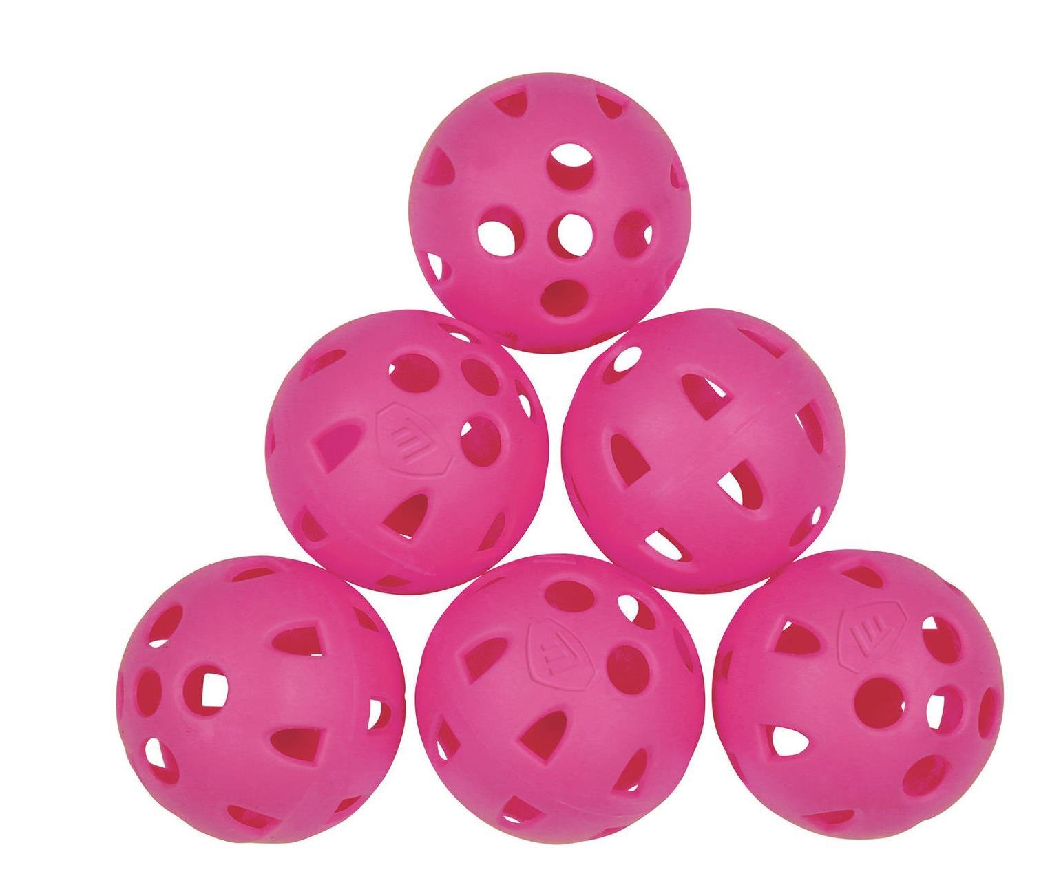 Masters Airflow XP Trainingsbälle aus Plastik, rosa, 6 Stk.