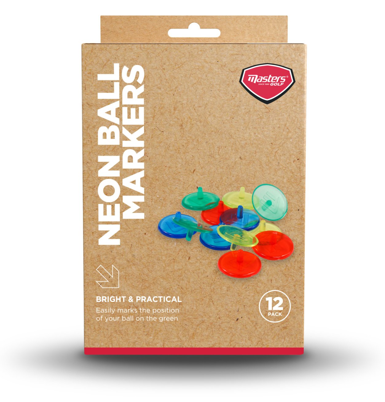 Masters Golf Neon Ball Markers (12 pack) Ballmarker