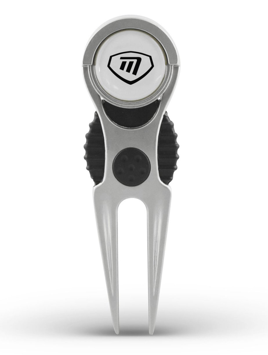 Masters Golf Deluxe Pitchfork With Marker Pitchgabel, silber