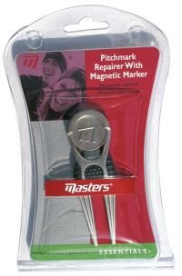Masters Golf Masters Deluxe Pitchfork With Marker Divot-Tool, Silber