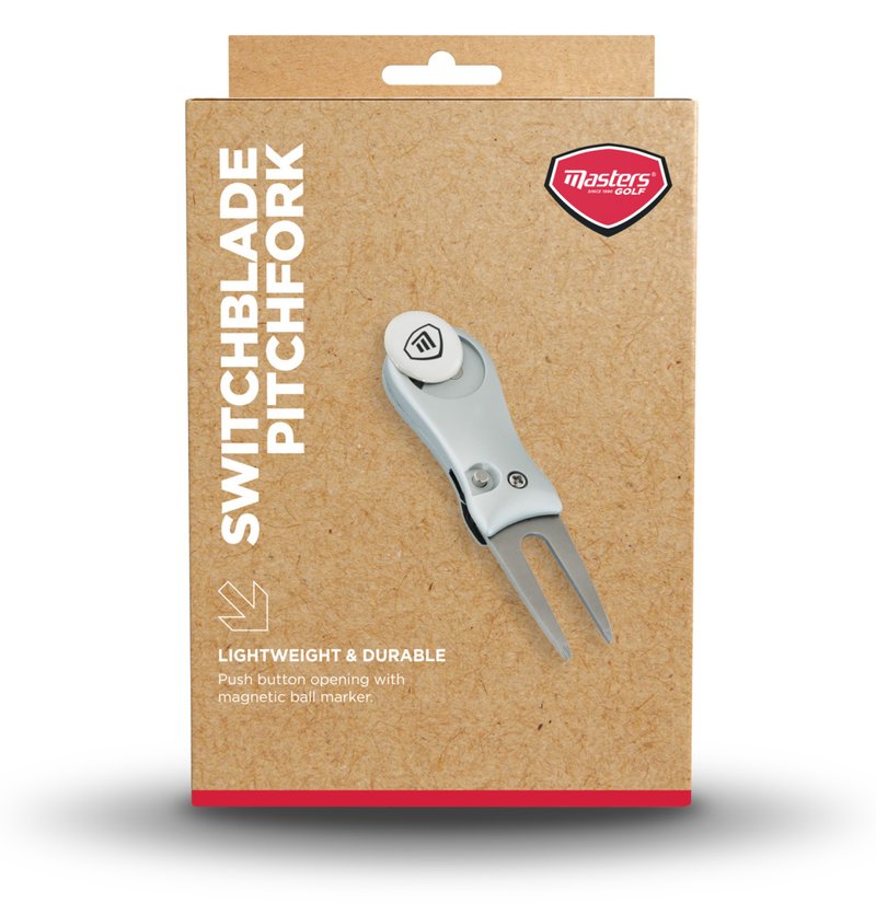 Masters Golf Switchblade Style Pitchfork silber