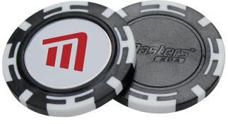 Masters Golf Poker Chips mit Mag Ball Marker Schwarz/Weiß (2er-Pack)
