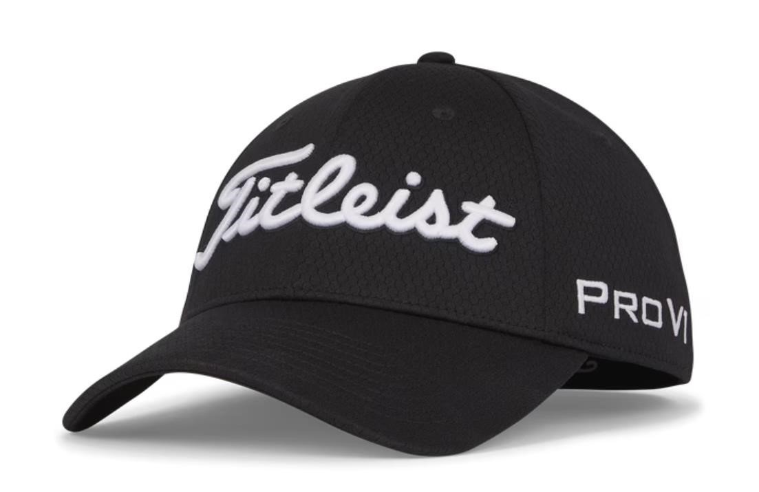 Titleist Tour Elite Fitted Herren Cap, schwarz
