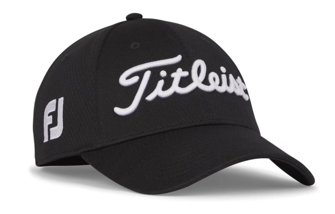 Titleist Tour Elite Fitted Herren Cap, schwarz