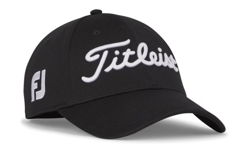 Titleist Tour Elite Fitted Herren Cap, schwarz