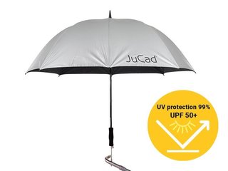 uCad Teleskop-Golfschirm 68" Automatik mit Schirmstift, silber
