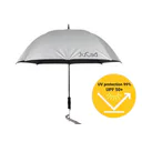 uCad Teleskop-Golfschirm 68" Automatik mit Schirmstift, silber
