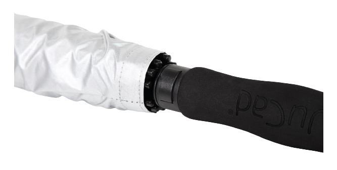 uCad Teleskop-Golfschirm 68" Automatik mit Schirmstift, silber