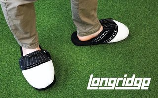 Longridge Golf Slippers Hausschuhe, weiss/schwarz