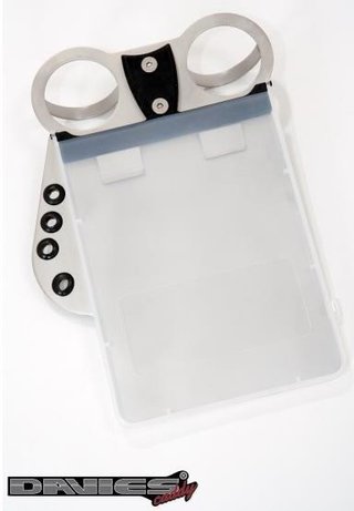 Davies Caddy Compact score card holder, brush silver matt