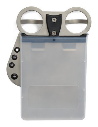 Davies Caddy Compact Scorekartenhalter, gebürstet silber matt