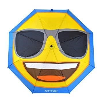 Emoji AutoFold Compact Regenschirm, Sonnenbrille