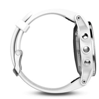Garmin fenix5 Silver Optic GPS Smartwatch mit weißem Armband