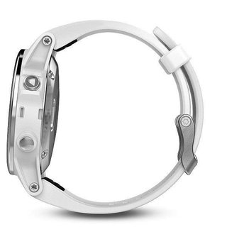Garmin fenix5 Silver Optic GPS Smartwatch mit weißem Armband