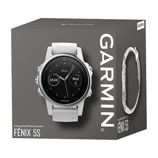 Garmin fenix5 Silver Optic GPS Smartwatch mit weißem Armband
