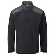 Ping AquaDrive Half-Zip wasserdichte Golfjacke Schwarz/Asphalt – Detailansicht