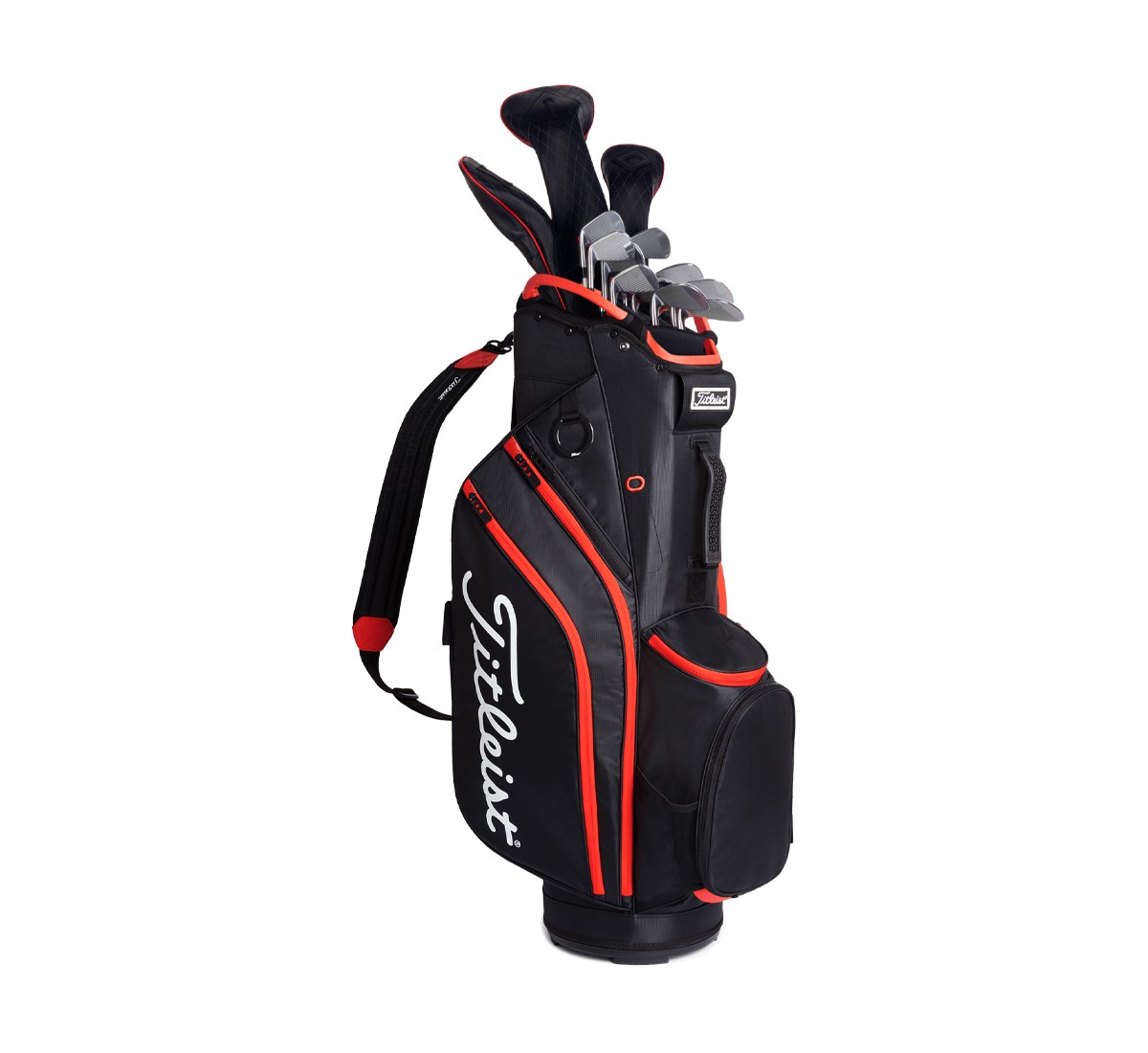 Titleist Cart 14 Bag Gesamtansicht — Charcoal/Graphite/Black