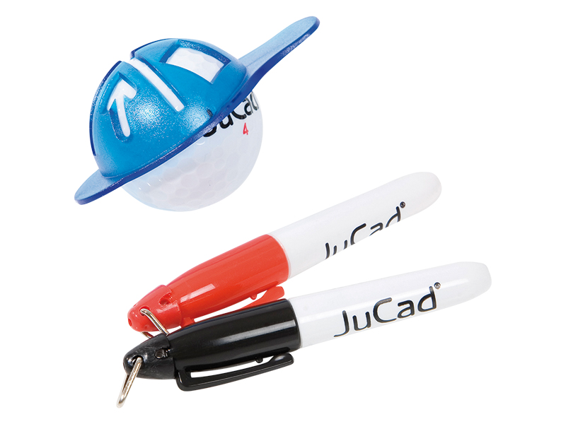 JuCad Ballmarker-Set mit Stiften und Schablone