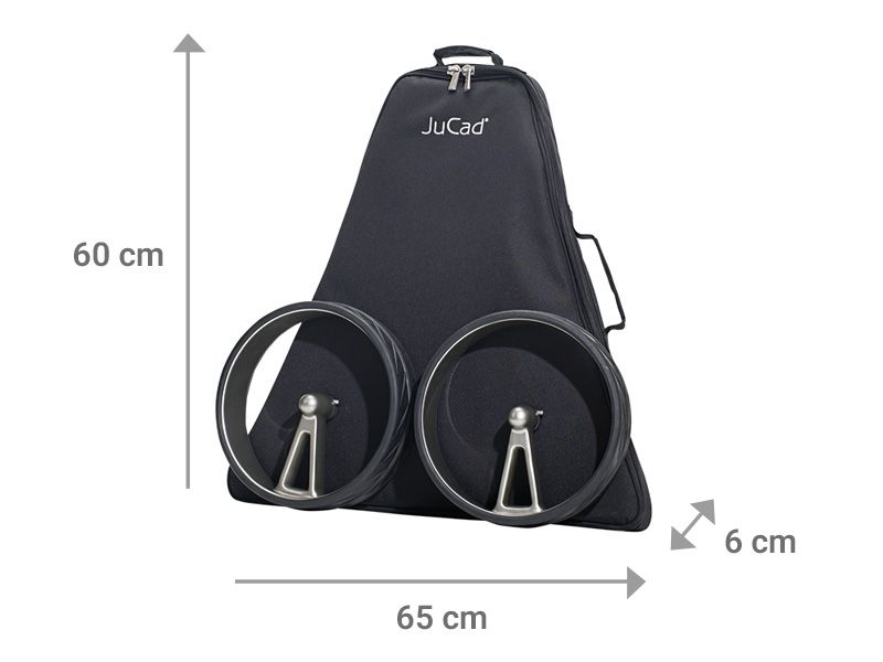 JuCad Phantom Titan flache Packmaße 65x60x11 cm mit JTTP Tragetasche